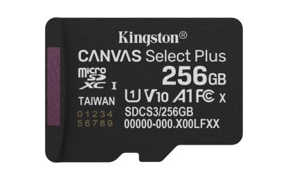 Kingston Technology 256GB microSDXC Canvas Select Plus Gen3 150MB/s A1 Card + Adapter - Image 3