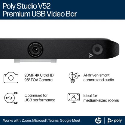 Poly Studio V52 USB Video Bar - Image 17