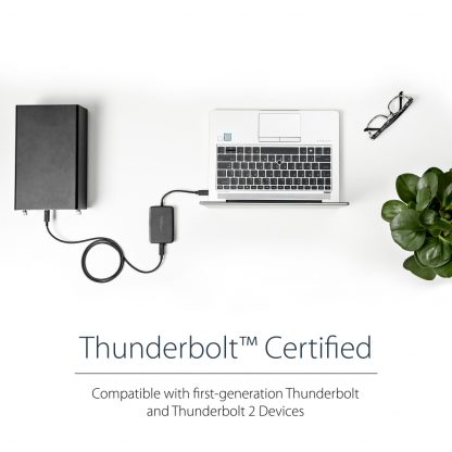 StarTech.com Thunderbolt 3 to Thunderbolt 2 Adapter - TB3 Laptop to TB2 Displays & Devices - Thunderbolt 2 20Gbps or Thunderbol - Image 10