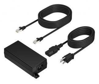 Poly PoE++ 65W 2.5G Adapter with 3.66m CAT6A Cable and Power Cord power adapter/inverter Indoor Black