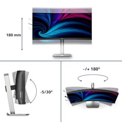Philips 34B2U5600C/75 computer monitor 86.4 cm (34") 3440 x 1440 pixels Dual QHD LCD Grey - Image 10