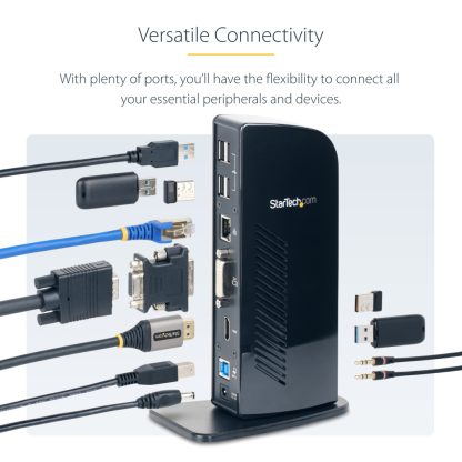StarTech.com Dual Monitor USB 3.0 Docking Station with HDMI - DVI - 6 x USB Ports~Dual Monitor USB 3.0 Laptop Docking Station w - Image 11