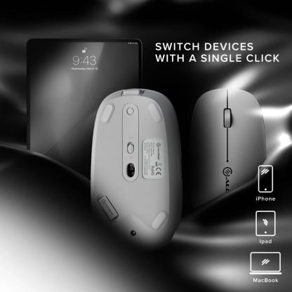 ALOGIC AMBT4KWH mouse Travel Ambidextrous RF Wireless + Bluetooth - Image 5