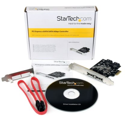 StarTech.com 2 Port PCI Express SATA 6 Gbps eSATA Controller Card - Dual Port PCIe SATA III Card - 2 Int/2 Ext - Image 5