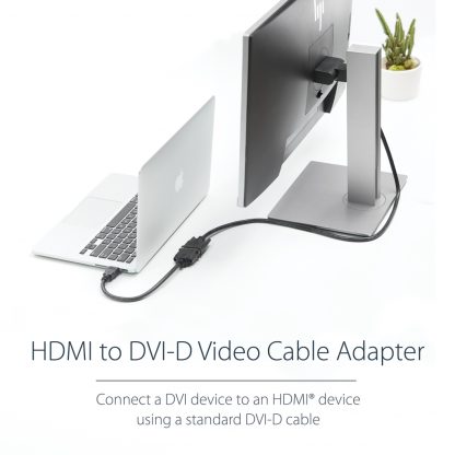 StarTech.com 8in HDMI to DVI-D Video Cable Adapter - HDMI Male to DVI Female - Image 5