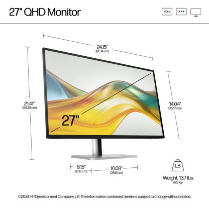 HP Series 5 Pro 27 inch QHD Monitor - 527pq - Image 6