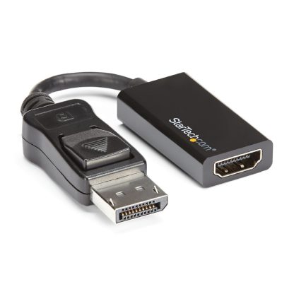 StarTech.com DisplayPort to HDMI Adapter - 4K 60Hz Active DP 1.4 to HDMI 2.0 Video Converter - DP to HDMI Monitor/TV/Display Ca