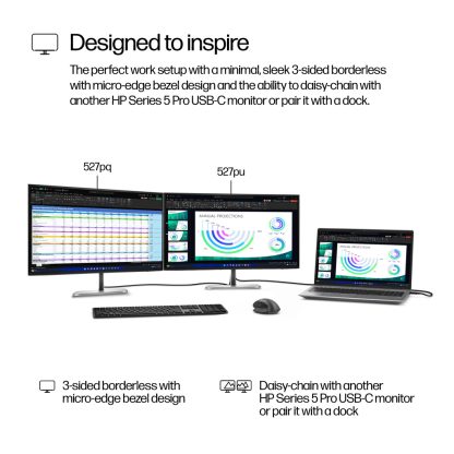 HP Series 5 Pro 27 inch QHD Monitor - 527pq - Image 8