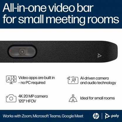 Poly Studio X32 All-In-One Video Bar No Power Supply - Image 6