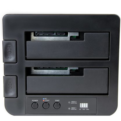 StarTech.com Standalone Hard Drive Duplicator, Dual Bay HDD/SSD Cloner/Copier, USB 3.1 (10Gbps) to SATA III HDD/SSD Docking Sta - Image 4