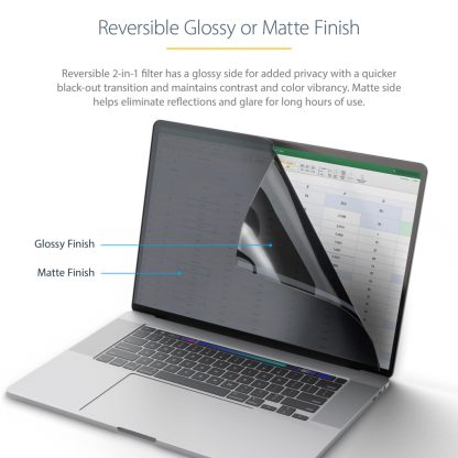 StarTech.com 14-inch MacBook Pro 21/23 Laptop Privacy Screen, Anti-Glare Privacy Filter with 51% Blue Light Reduction, Monitor - Image 10