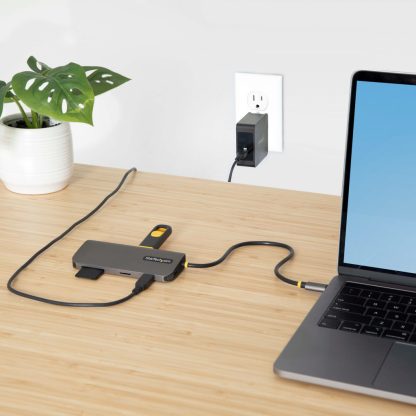 StarTech.com USB C Multiport Adapter 4K 60Hz HDMI Video, 3 Pt 5Gbps USB-A Hub, 100W USB Power Delivery Pass-Through/GbE/SD/Micr - Image 11