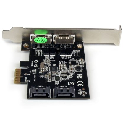 StarTech.com 2 Port PCI Express SATA 6 Gbps eSATA Controller Card - Dual Port PCIe SATA III Card - 2 Int/2 Ext - Image 3