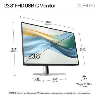 HP Series 5 Pro 23.8 inch FHD USB-C Monitor - 524pu - Image 3