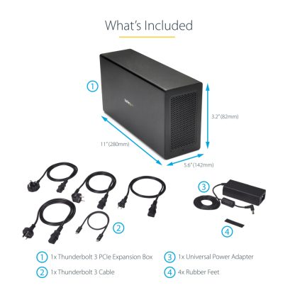 StarTech.com Thunderbolt 3 PCIe Expansion Chassis, External Enclosure with One PCI Express Slot, PCIe Box for Laptops/Desktops/ - Image 10
