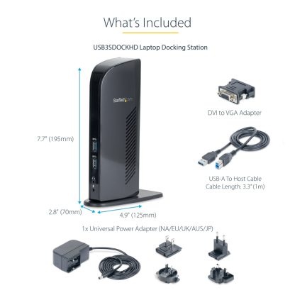 StarTech.com Dual Monitor USB 3.0 Docking Station with HDMI - DVI - 6 x USB Ports~Dual Monitor USB 3.0 Laptop Docking Station w - Image 13