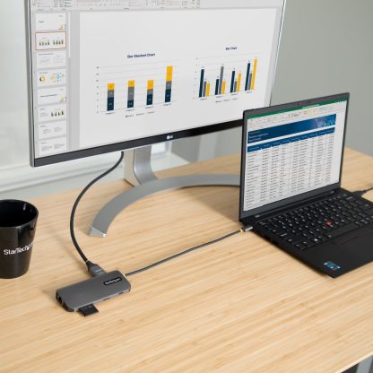 StarTech.com USB C Multiport Adapter 4K 60Hz HDMI Video, 3 Pt 5Gbps USB-A Hub, 100W USB Power Delivery Pass-Through/GbE/SD/Micr - Image 9