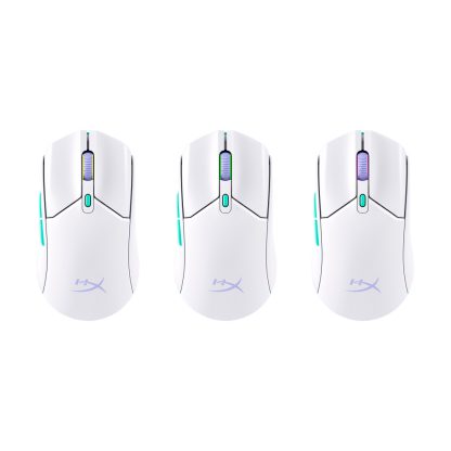 HyperX Pulsefire Haste 2 Core Wls - Gaming Mouse (Wht/Grn/Pur) - Image 9