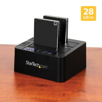 StarTech.com Standalone Hard Drive Duplicator, Dual Bay HDD/SSD Cloner/Copier, USB 3.1 (10Gbps) to SATA III HDD/SSD Docking Sta - Image 5