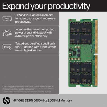HP 16GB DDR5 5600MHz SODIMM Memory - Image 3