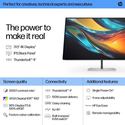 HP Series 7 Pro 31.5 inch 4K Thunderbolt 4 Monitor - 732pk - Image 2