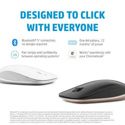 HP 410 Slim Silver Bluetooth Mouse - Image 10