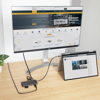 StarTech.com USB C Multiport Adapter 4K 60Hz HDMI Video, 3 Pt 5Gbps USB-A Hub, 100W USB Power Delivery Pass-Through/GbE/SD/Micr - Image 10