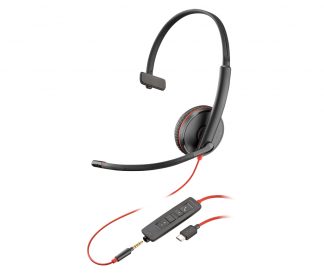 Poly Blackwire C3215 Monaural Headset +Carry Case