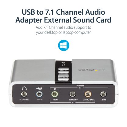 StarTech.com 7.1 USB Audio Adapter External Sound Card with SPDIF Digital Audio - Image 11