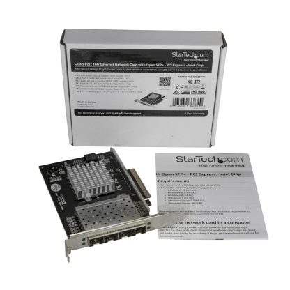 StarTech.com Quad Port 10G SFP+ Network Card - Intel XL710 Open SFP+ Converged Adapter - PCIe 10 Gigabit Ethernet Server NIC - - Image 5