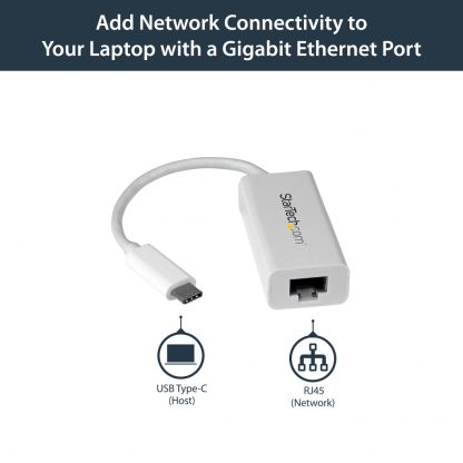 StarTech.com USB-C to Gigabit Network Adapter - White - Image 4