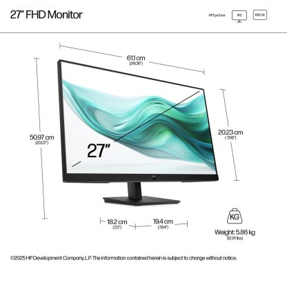 HP Series 3 Pro 27 inch FHD Monitor - 327ph - Image 3
