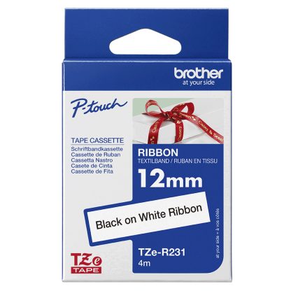 Brother TZE-R231 label-making tape Black on white - Image 2