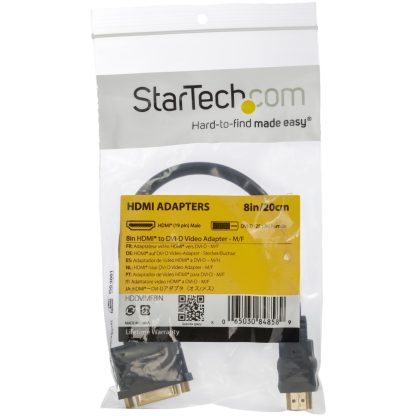 StarTech.com 8in HDMI to DVI-D Video Cable Adapter - HDMI Male to DVI Female - Image 10