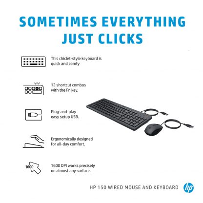 HP 150 Wired Mouse and Keyboard - Image 7