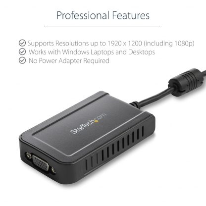 StarTech.com USB 2.0 to VGA Adapter, USB to VGA Monitor Converter for Windows, 1080p (no support for macOS/ChromeOS/Linux) - TA - Image 9