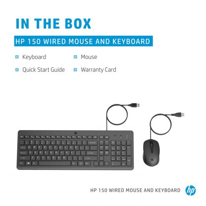 HP 150 Wired Mouse and Keyboard - Image 8