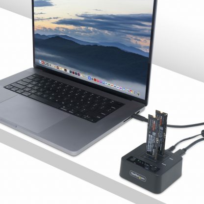 StarTech.com 1:1 M.2 NVMe Drive Duplicator, Standalone M.2 SSD Cloner/Copier up to 90GBpm, USB 3.2 20Gbps M.2 Dual-Bay Drive Do - Image 5
