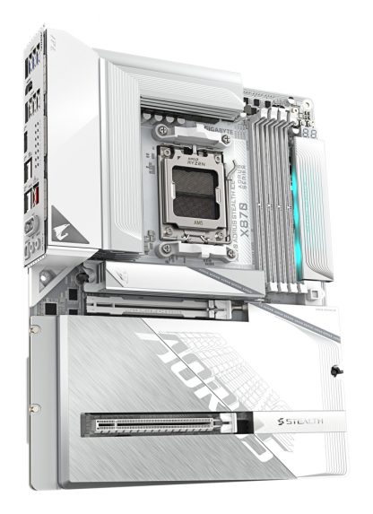 GIGABYTE X870 AORUS STEALTH ICE Motherboard - Supports AMD Ryzen 9000 CPUs, 16+2+2 Phases Digital VRM, up to 8200Hz DDR5 (OC), - Image 4