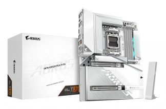 GIGABYTE X870 AORUS STEALTH ICE Motherboard - Supports AMD Ryzen 9000 CPUs, 16+2+2 Phases Digital VRM, up to 8200Hz DDR5 (OC),