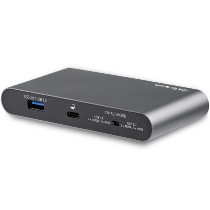 StarTech.com USB C Dock - 4K Dual Monitor DisplayPort - Mini Laptop Docking Station - 100W Power Delivery Passthrough - GbE, 2- - Image 2