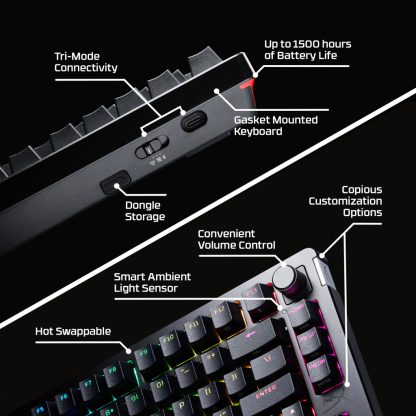 HyperX Alloy Rise 75 Wireless - Gaming Keyboard - Image 3