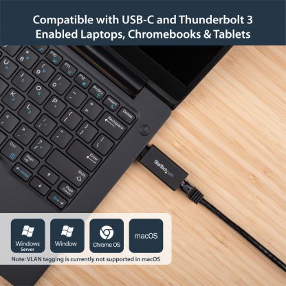 StarTech.com USB C to Gigabit Ethernet Adapter - 1Gbps NIC USB 3.0/USB 3.1 Type C Network Adapter - 1GbE USB-C to RJ45/LAN Port - Image 6