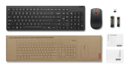 Lenovo 4X31R64453 keyboard Mouse included Office RF Wireless US English Black - Image 6
