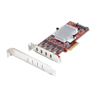 StarTech.com 4-Port USB Type-C PCIe Card, USB 3.2 10Gbps, USB-C PCI Express Expansion Card, 4x Independent USB Controllers, Win