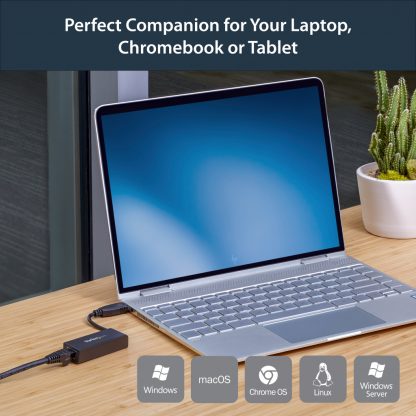 StarTech.com USB 3.0 to Gigabit Ethernet Network Adapter, 10/100/1000 Mbps, USB to RJ45, USB 3.0 to LAN Adapter, USB 3.0 Etherne - Image 8
