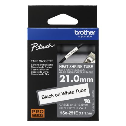 Brother HSE-251E label-making tape Black on white - Image 2