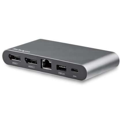 StarTech.com USB C Dock - 4K Dual Monitor DisplayPort - Mini Laptop Docking Station - 100W Power Delivery Passthrough - GbE, 2- - Image 11
