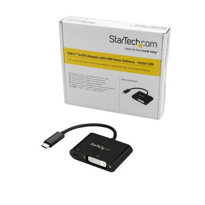 StarTech.com USB C to DVI Adapter with Power Delivery - 1080p USB Type-C to DVI-D Single Link Video Display Converter w/ Chargin - Image 2