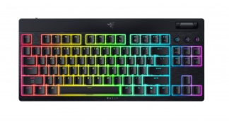 RAZER BLACKWIDOW V4 LOW-PROFILE TENKEYLESS HYPERSPEED - WIRELESS LOW-PROFILE MECHANICAL GAMING KEYBOARD (GREEN CLICKY SWITCH) -
